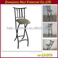 Metal Folding Bar Chair with padded seat